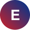 Letter E on a background