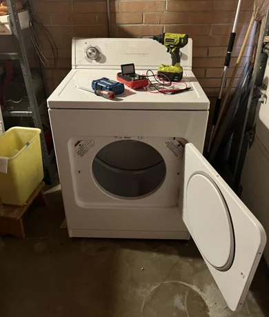 Our project. repair of a washing machine in the garage